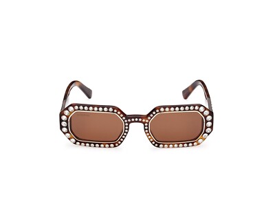 Swarovski Sunglasses Crystals SK0345 52E Brown with Case