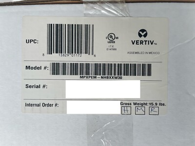 Emerson Liebert MPXPEM-NHBXXW30 Fixed Power Entry Module W/Cable-Plug
