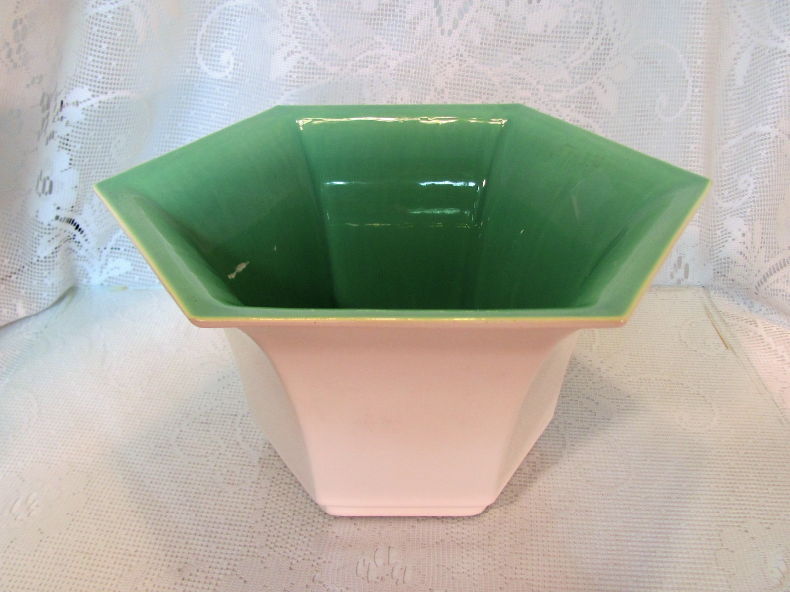 FRANCISCAN Pottery Gladding McBean CAPISTRANO WARE Hexagonal Flower Vase