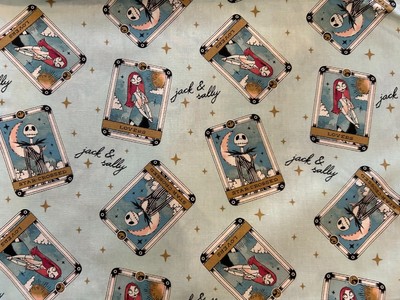 Nightmare Before Christmas Fabric Jack & Sally Star Crossed Lovers **35'' x 44''**