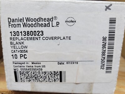1PCS WOODHEAD 1301380023 COVERPLATE BLANK YELLOW CAT 3054 BRAND NEW SEALED
