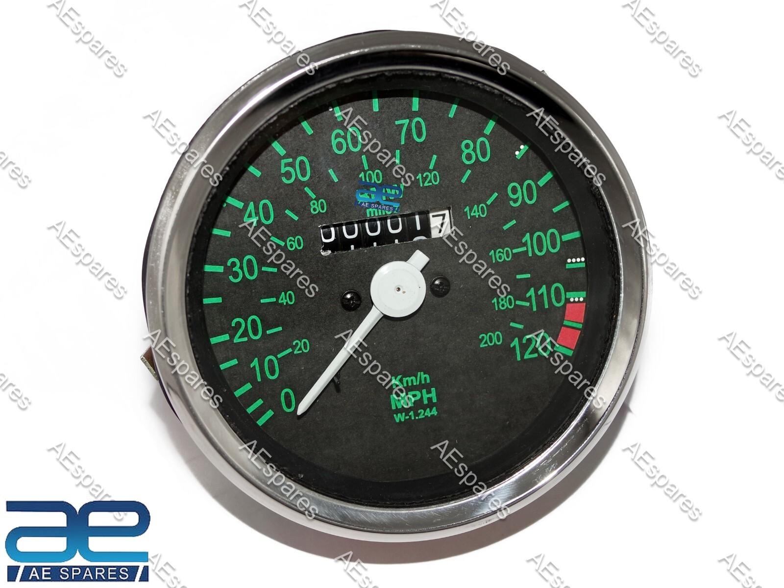 Dual Reading Black Speedometer 120 MPH 200 Kph For BMW R65 R80GS R100 GS PD