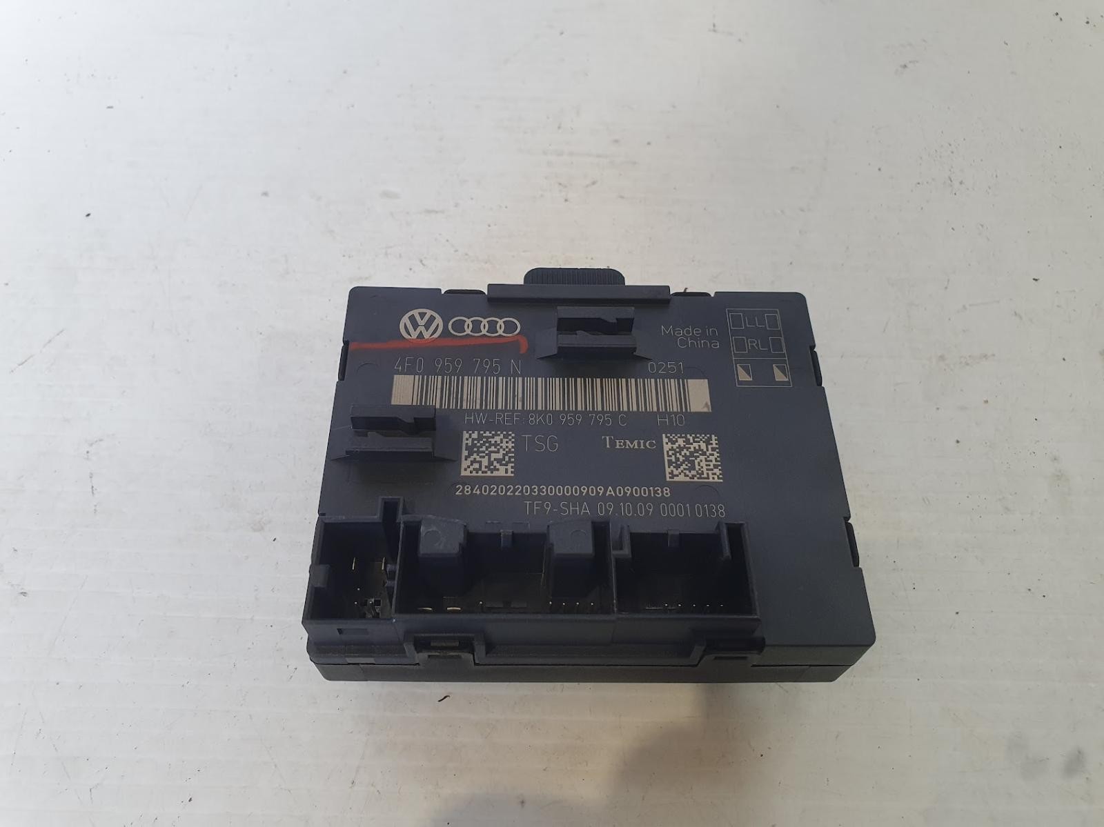 2010 Audi A6 RR DOOR ECU 4F/C6 11/04-07/11 4F0959795N 8K0959795C image 2