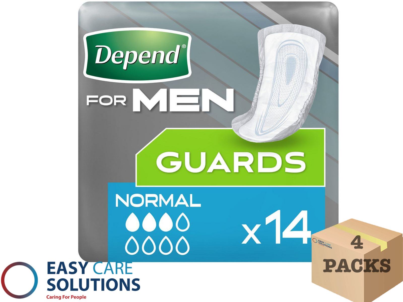 Depend Guards for Men, Medium Absorbency, Incontinence Pads for Men