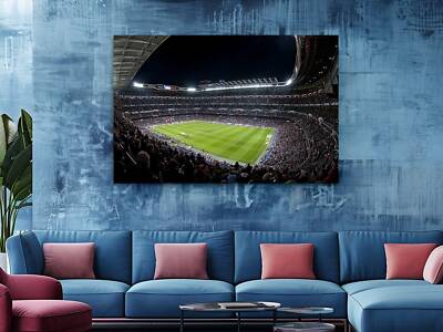 Santiago Bernabeu Stadium Soccer Football Stadium Real Madrid Dorm Decor