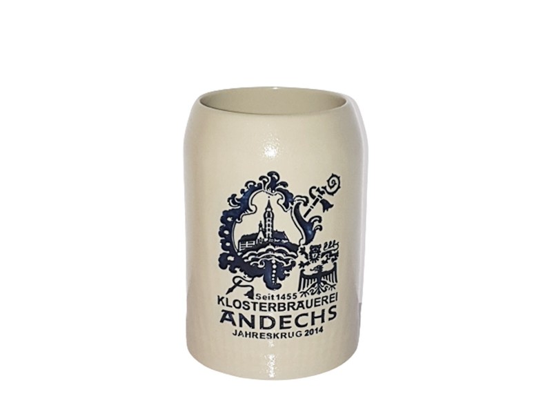 Andechs Kloster Krug Bierglas Glas Bierkrug GlÃ¤Ser Seidel Ton Humpen Henkel 2014