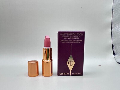 CHARLOTTE TILBURY MATTE REVOLUTION LIPSTICK 'PILLOW TALK' REGULAR 0.03oz Mini