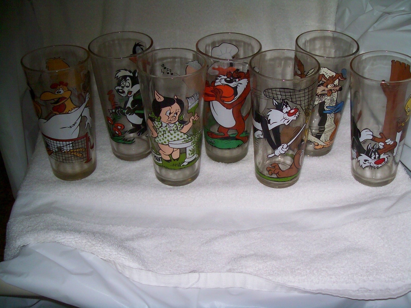 7 PEPSI 1976 COLLECTOR SERIES GLASSES(SEE DESCRIPTION)