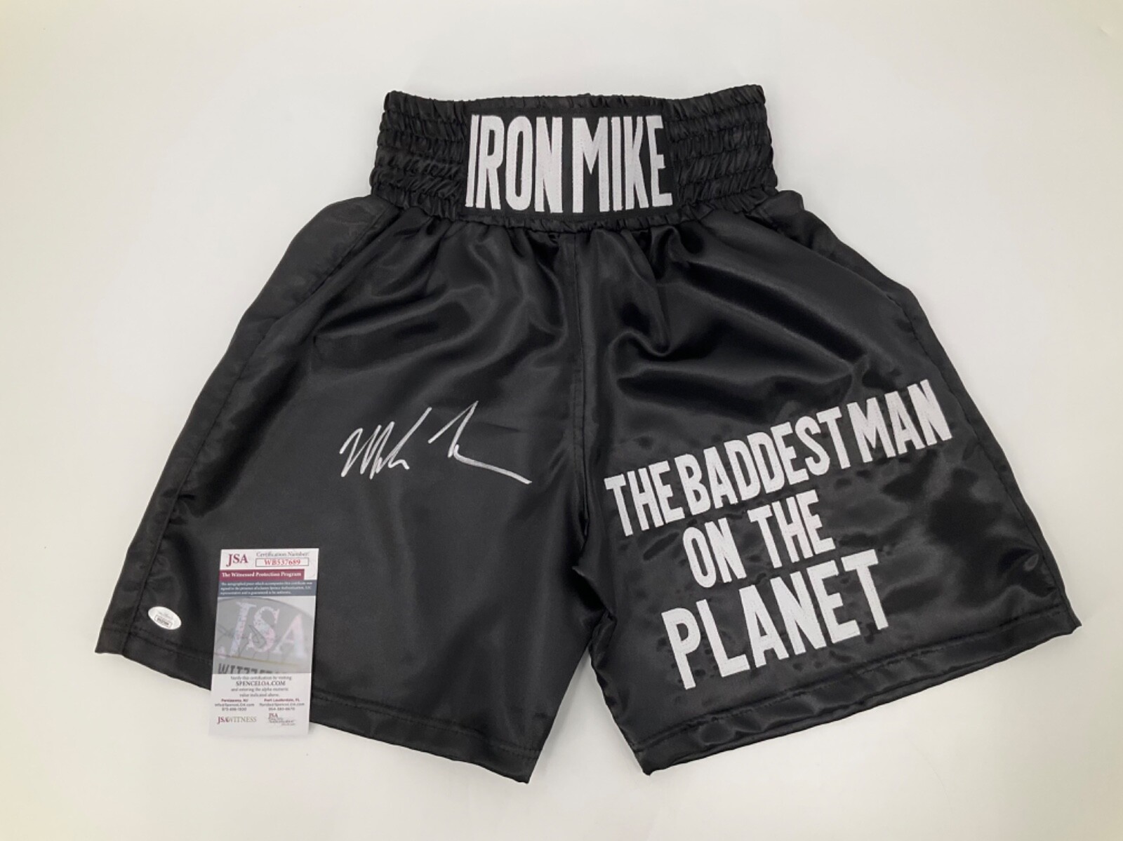 ★ESCSTUDIO★wrinkle boxing shorts(black)★正規品/直送料込 MIKE TYSON AUTOGRAPHED IRON MIKE DRI FIT BLACK BOXING SHORTS