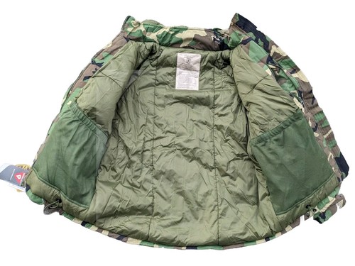 Pre-owned Us Army Military Cold Weather Parka Primaloft Jacket Ecwcs Woodland Gen 3 Lev 7 In Brown