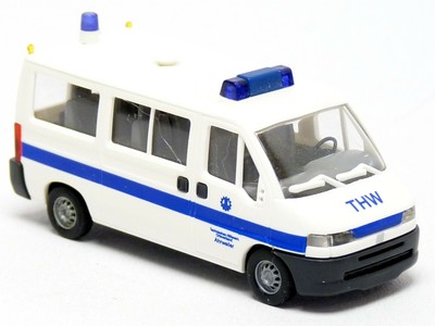 Herpa 1:87 H0 MB Mercedes 207 D Bus MTW Polizei grün weiß neutral Modell