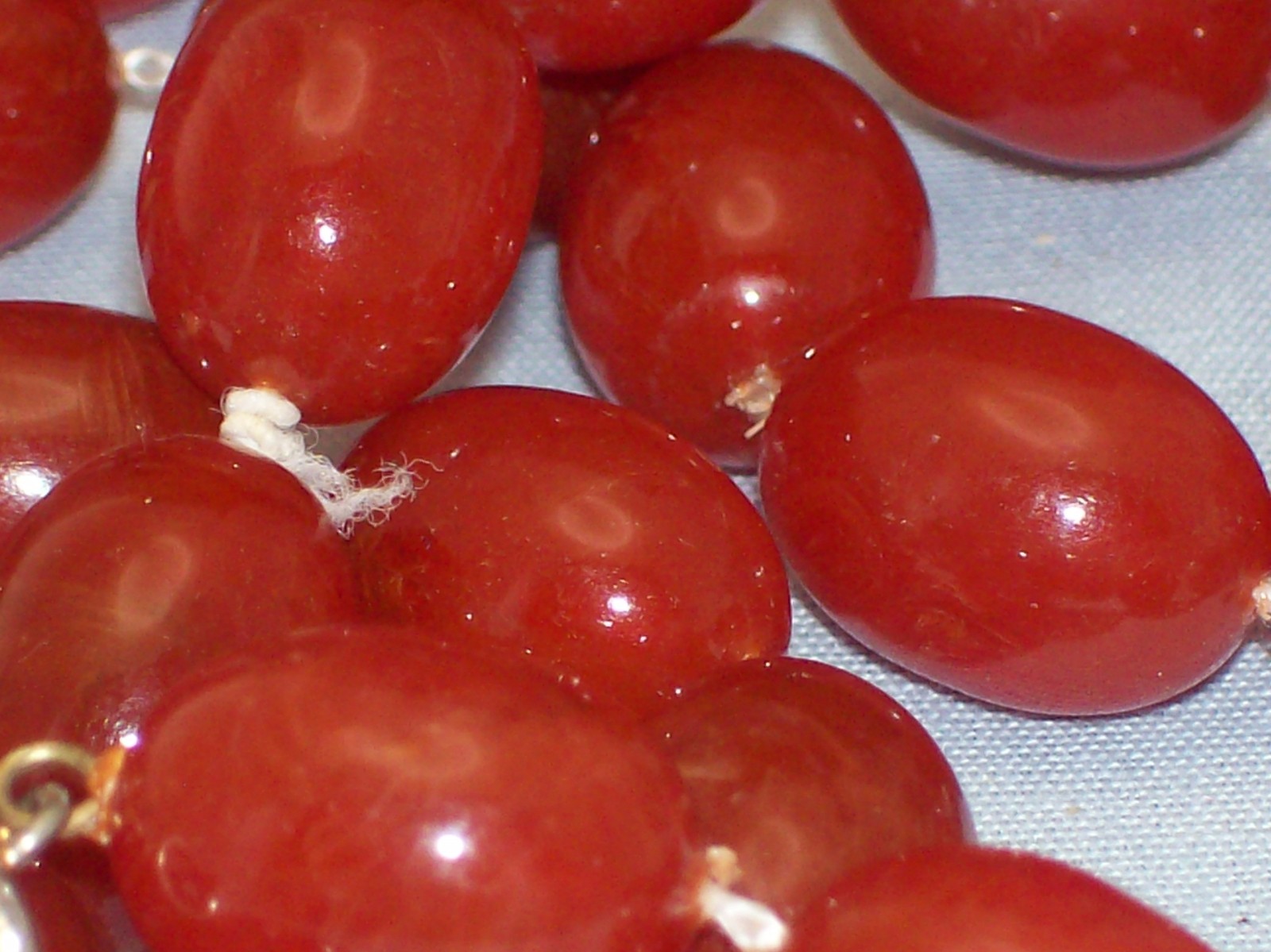 Antique Baltic Amber Cognac Bead 25” Necklace Carved Clasp 40.2 grams