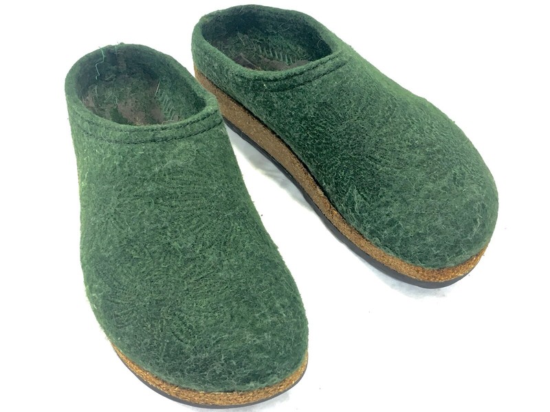 haflinger boiled wool clogs