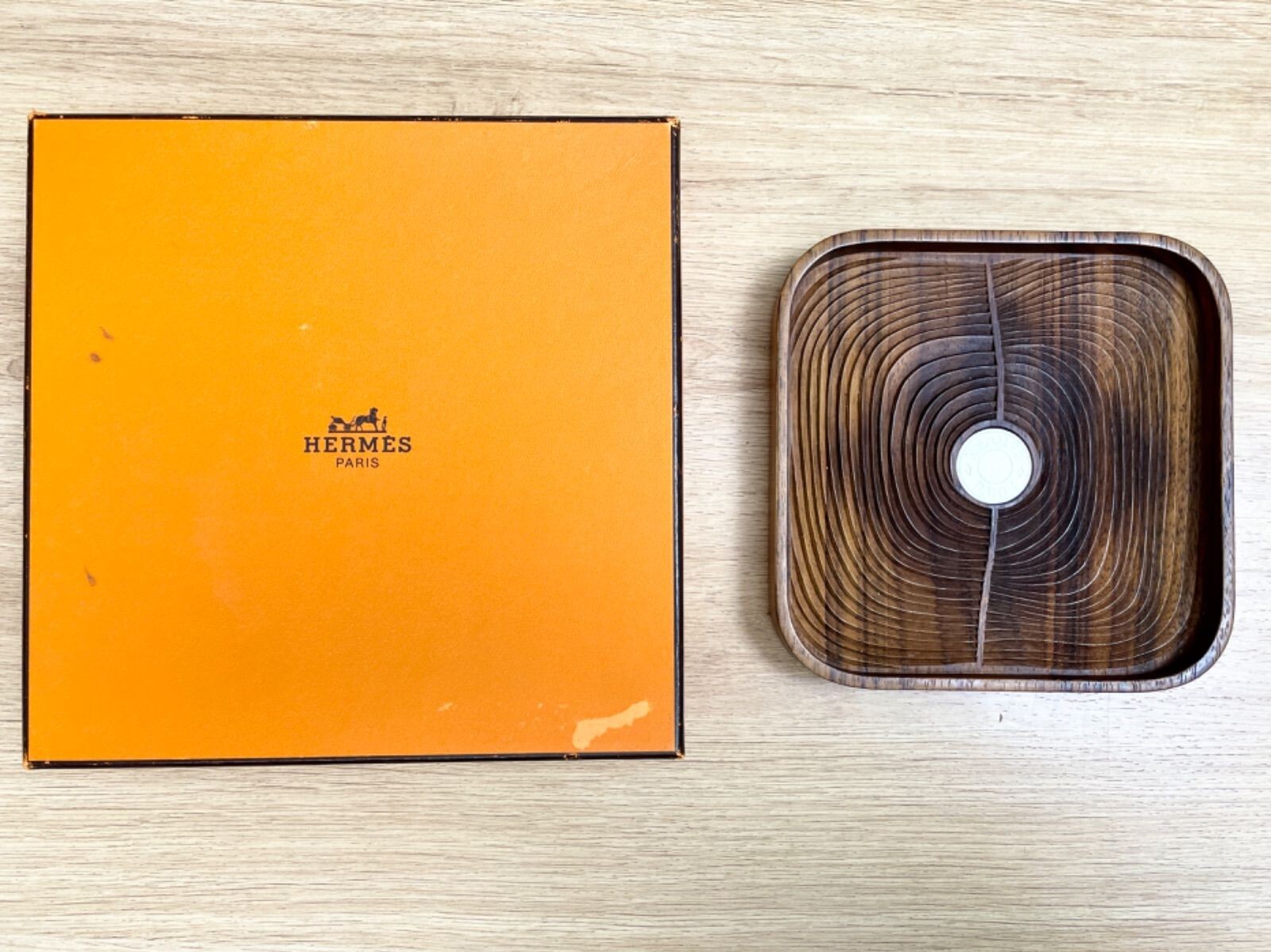 HERMES＊木製 ウッドボックス エルメス HERMES 木製 ウッド ボックス BOX 正方形 腕時計 新品