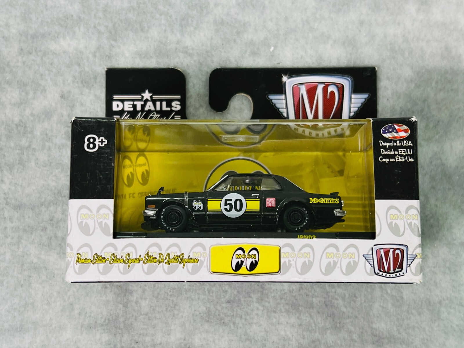 【送料・税込】M2 Machines x MOONEYES 1/64　残り1台 🔥🔥🔥M2 Machines MOONEYES 1971 NISSAN SKYLINE GT-R JPN03