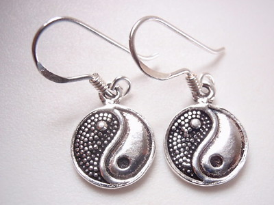 Yin Yang Earrings 925 Sterling Silver Corona Sun Jewelry
