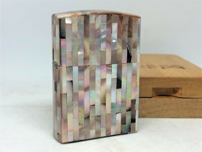 チロルさんページ Rare! ZIPPO Full Striped Mother of Pearl GILBERT VANEL Shell