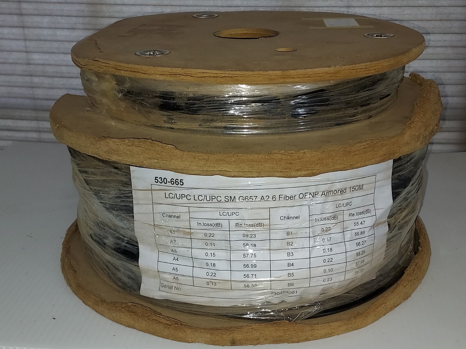 LC/UPC LC/UPC SM G657.A2 6 Fiber OFNP Armored 150M Fiber