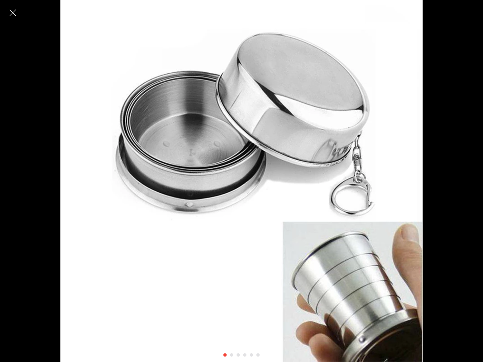 Travel Stainless Steel Portable Outdoor Collapsible Cup Mug Survival Cmping 8oz
