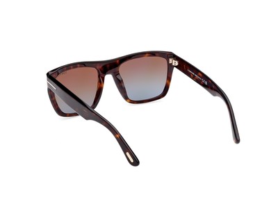 Pre-owned Tom Ford Ft1077 52f Plastic Dark Havana Gradient Brown 55 Mm Men's Sunglasses