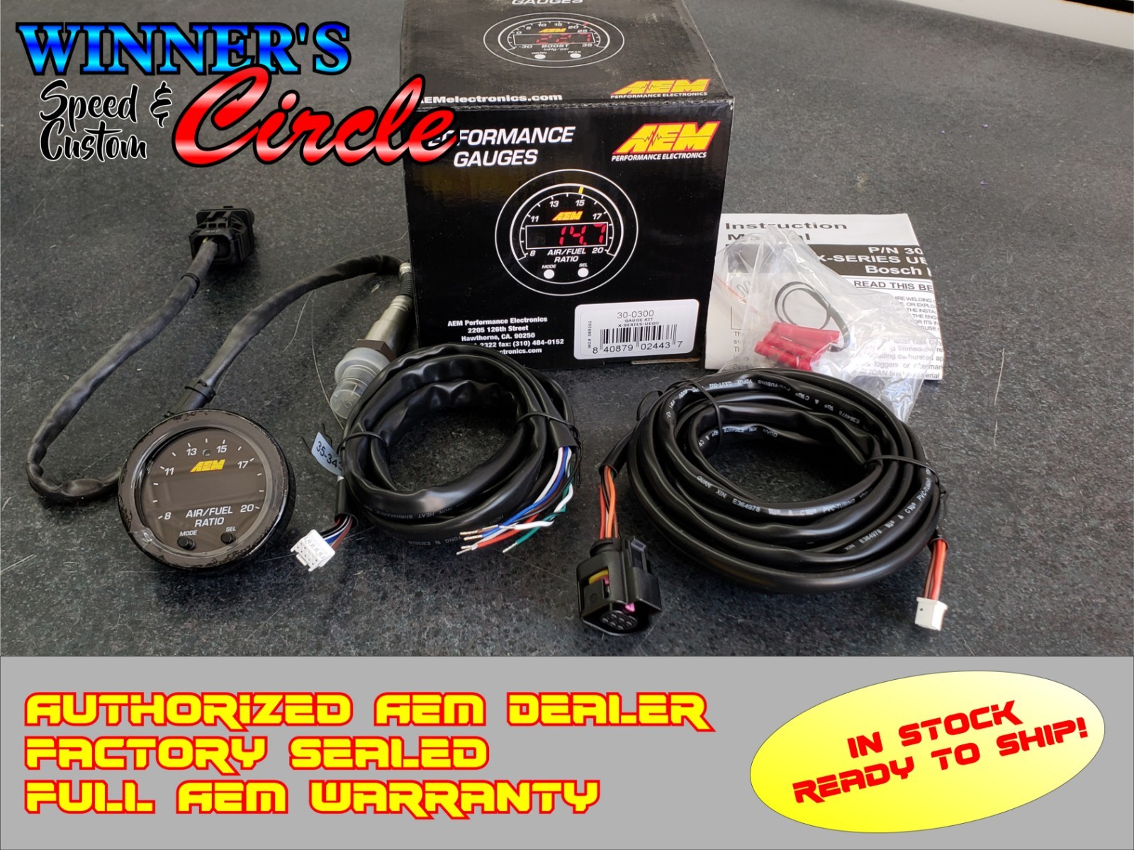 Car & Truck Gauges AEM 300300 XSeries Wideband Gauge AFR O2 UEGO Air