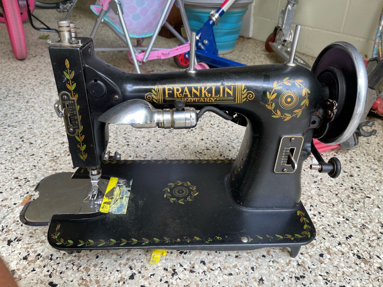 ANTIQUE FRANKLIN ROTARY SEWING MACHINE PARTS