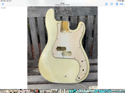 P bass Body NITRO RELIC Olympic White Premium Lightweight PLACE