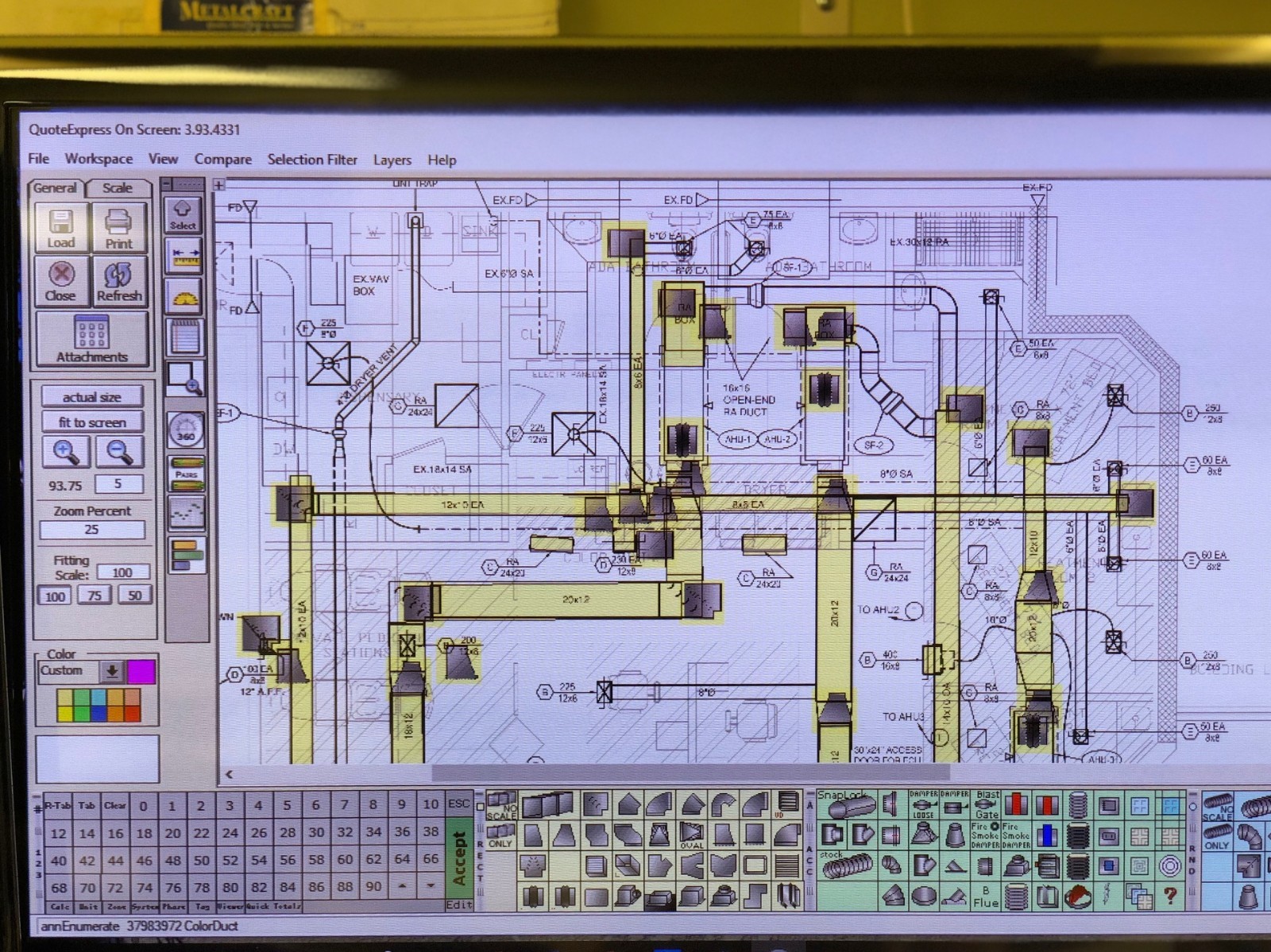 Sheet metal estimating software