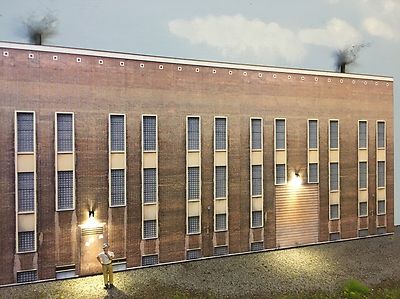 O Scale Scratch Built Industrial #4 Combo Building Front/Flat w/LEDs MTH Lionel