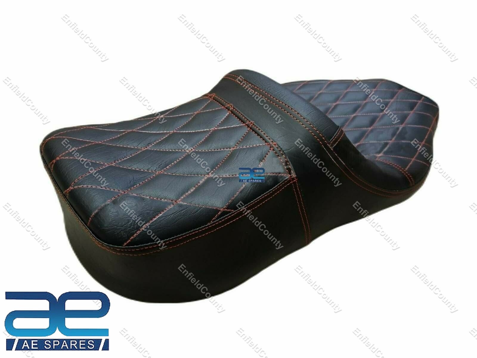 For Royal Enfield Interceptor 650 Custom Cushioned Dual Seat Diamond Design  