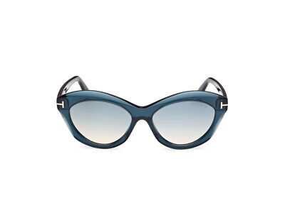 Pre-owned Tom Ford Sunglasses Ft1111 Toni 92p Blu Green Woman