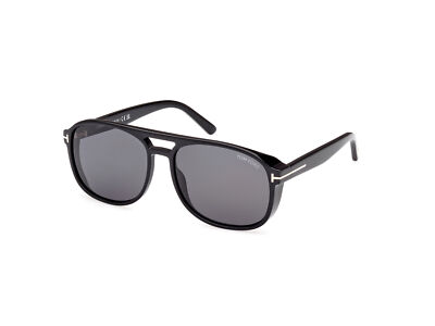 Pre-owned Tom Ford Sunglasses Ft1022 Rosco 01a Black Smoke Man In Gray