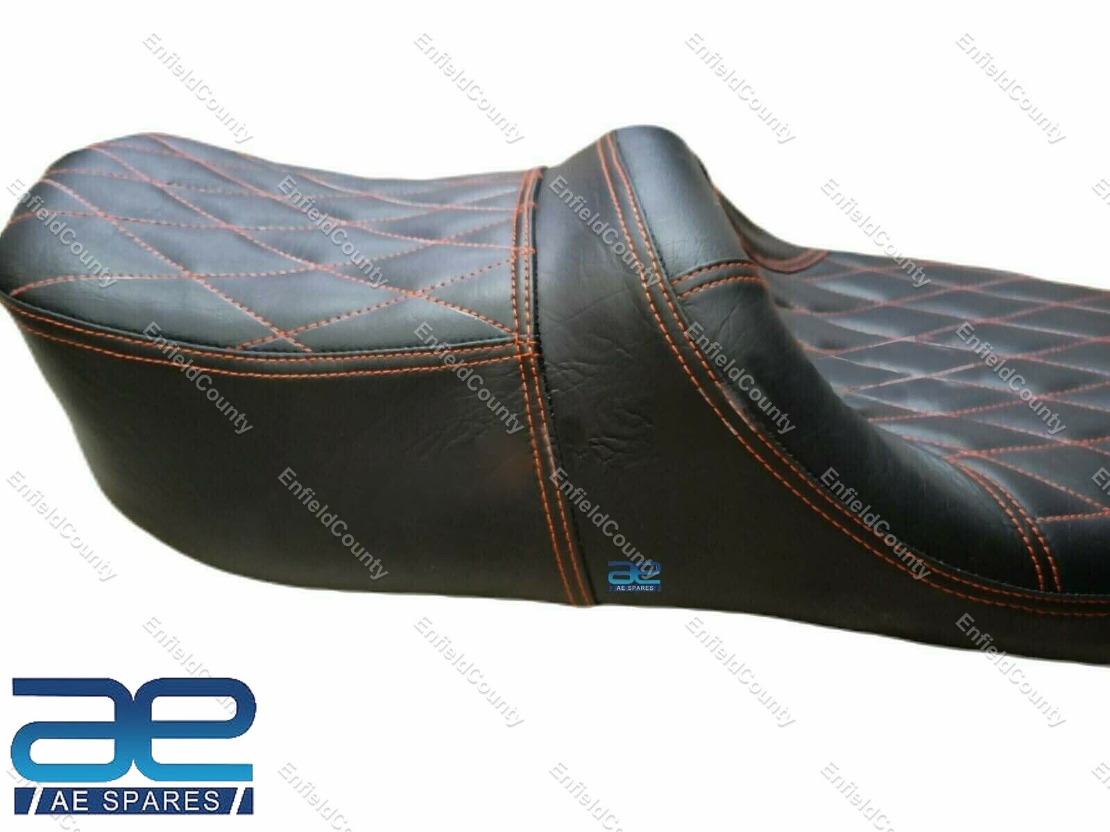For Royal Enfield Interceptor 650 Custom Cushioned Dual Seat Diamond Design  