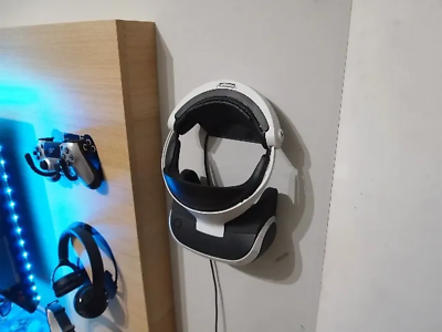 Sony PlayStation 4 PSVR Simple Wall Mounted Holder Headset Mod