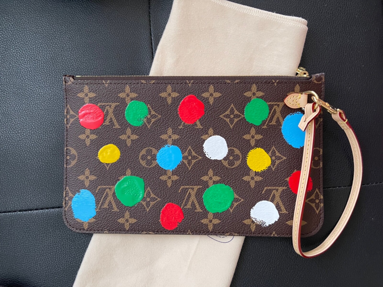 LOUIS VUITTON X YAYOI KUSAMA NEVERFULL MM M46390 BLACK NEW LOUIS VUITTON X YAYOI KUSAMA NEVERFULL MM M46390 BLACK NEW
