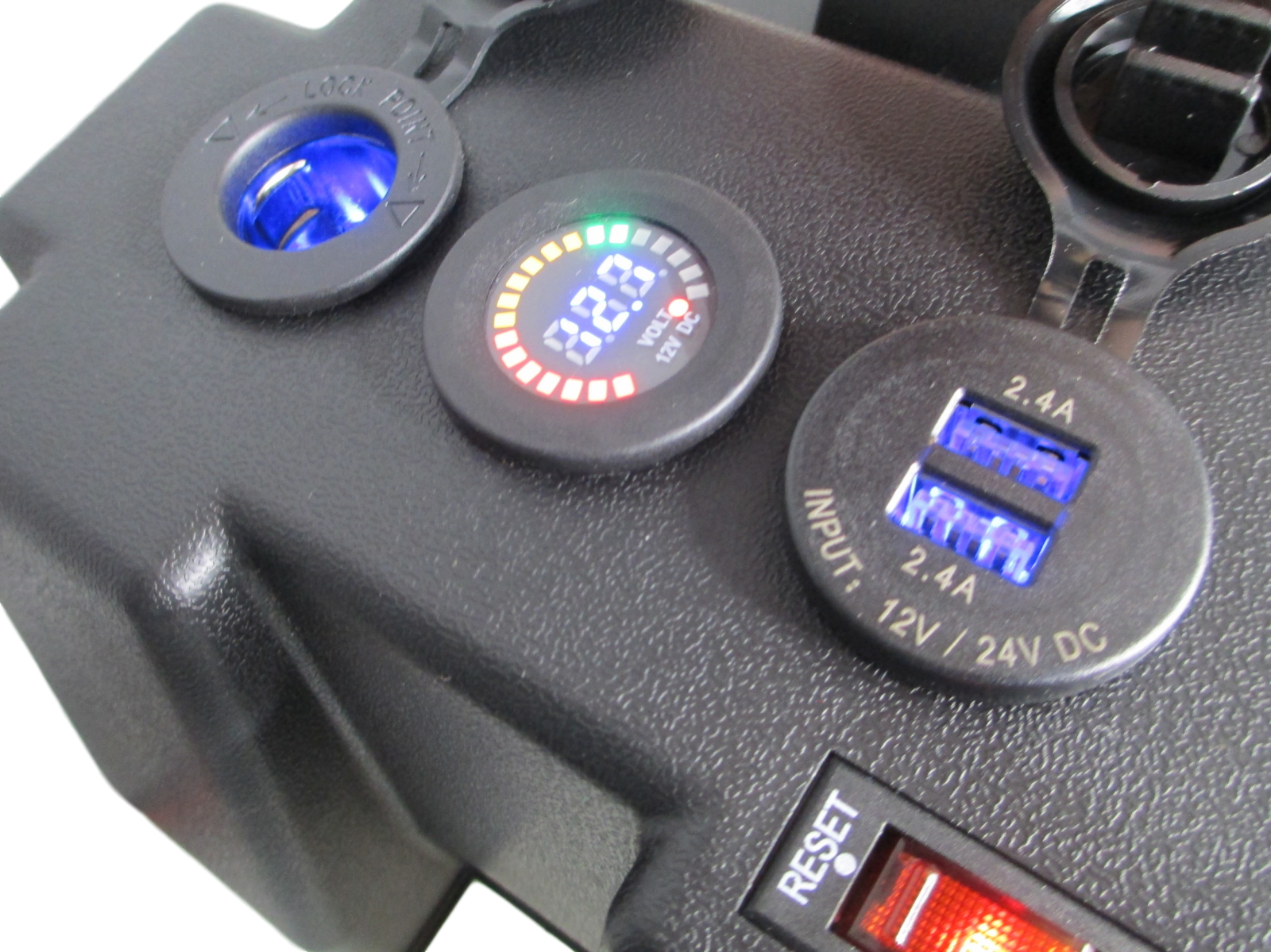 Pactrade Marine Battery Box Dual Usb Power Voltmeter Sockets Anderson