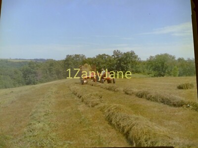 AC259 Allis Chalmers FARMING MEDIA ARCHIVES 4x5 Negative  D17 W/ HAY BALER