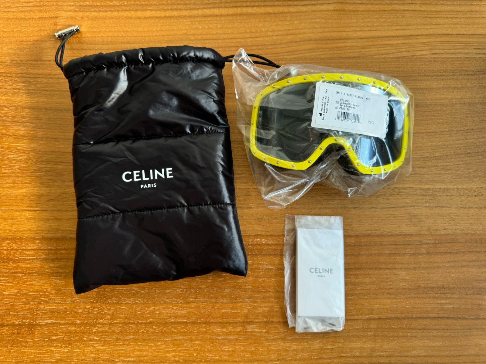 Pre-owned Celine Ski Googles Sunglasses 100% Authentic Brand Condition In Black