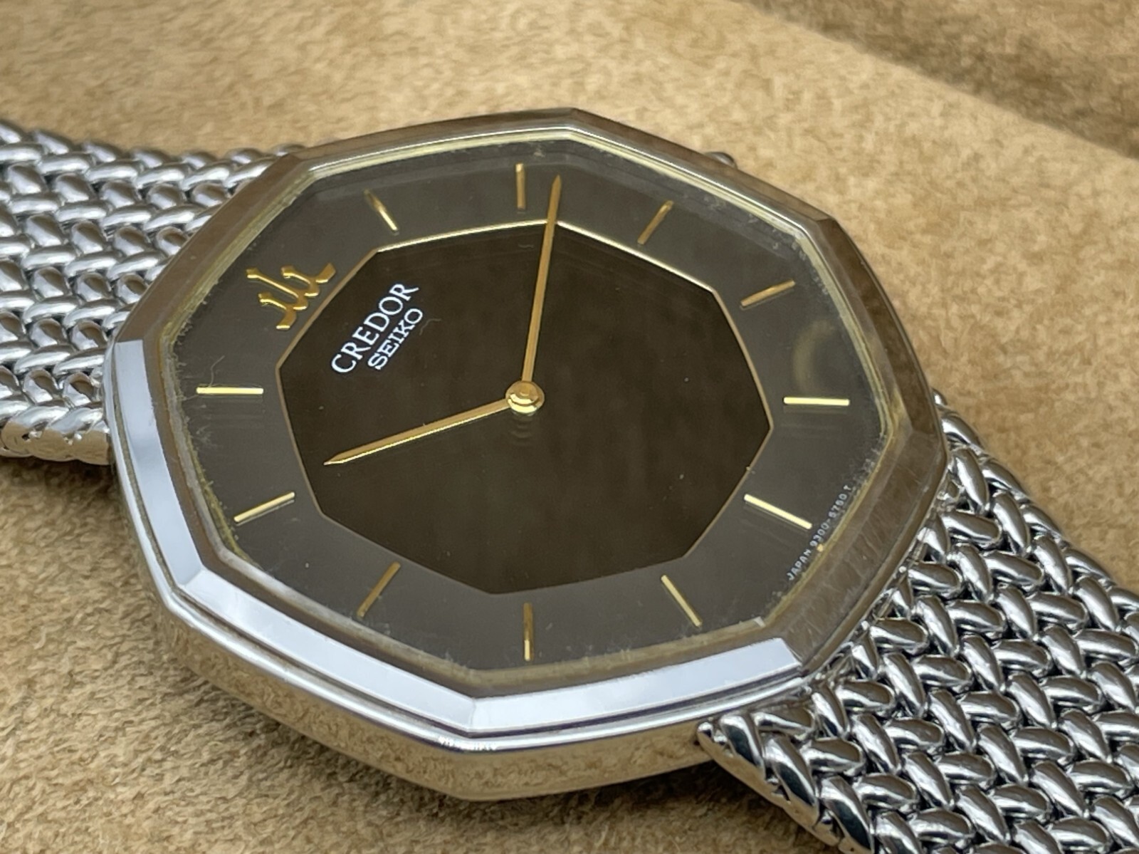 Near MINT Vintage SEIKO Credor Men's Quartz Watch Octagon Near MINT Vintage SEIKO Credor Men's Quartz Watch Octagon