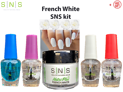 SNS Dipping Nail DIY Kit FRENCH WHITE 2Oz 56g Nude Dip