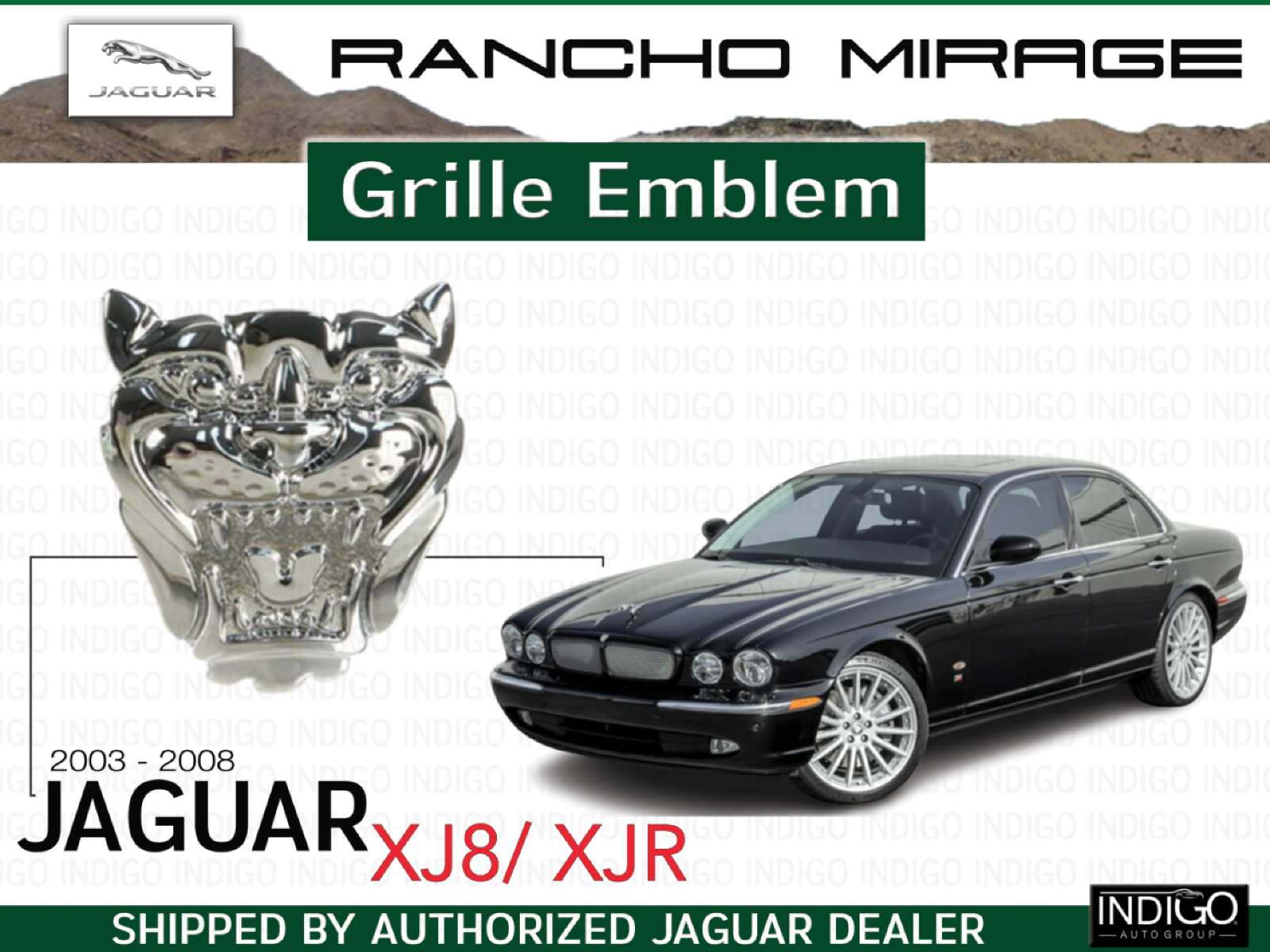 2004-2009 Jaguar XJ8 XJR VDP Grille Emblem | C2C25678