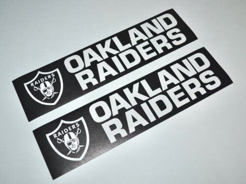2X NOS Vintage Oakland Raiders NFL Football OG Old School Bumper Sticker Decal 
