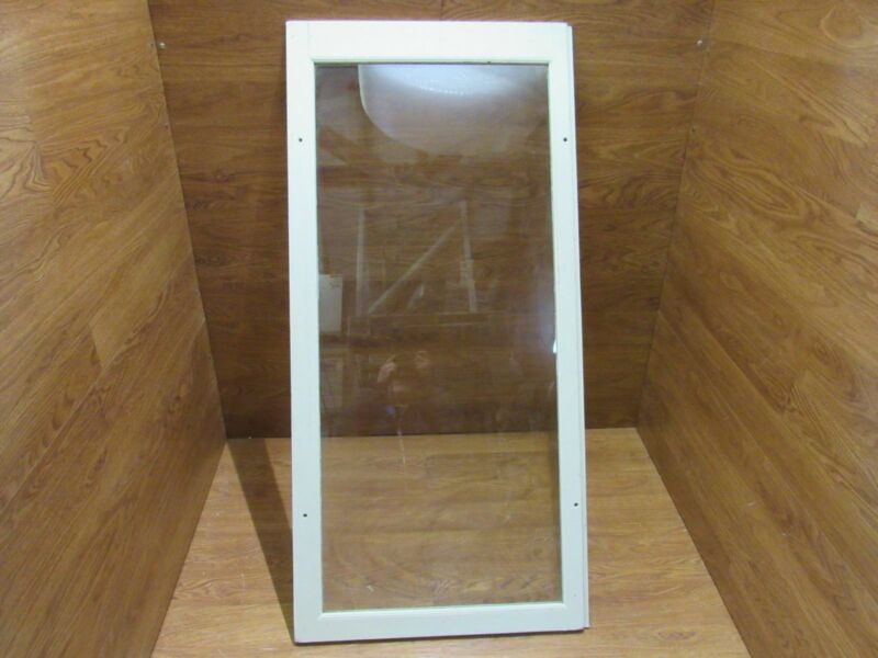 Custom Made Exterior Storm Window 50.5in x 24in x 1in Clear/White Wood
