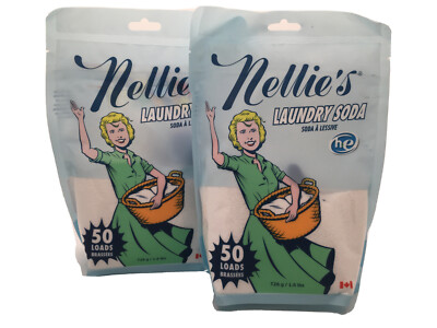 Nellie's All Natural Laundry Soda 100 Load Wash, 3.3 lbs (Pack of 2)