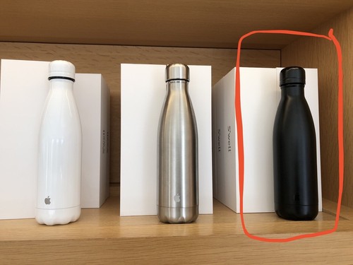 Apple Store S'well Swell Water Bottle Black Stainless Steel Apple Store S'well Swell Water Bottle Black Stainless Steel