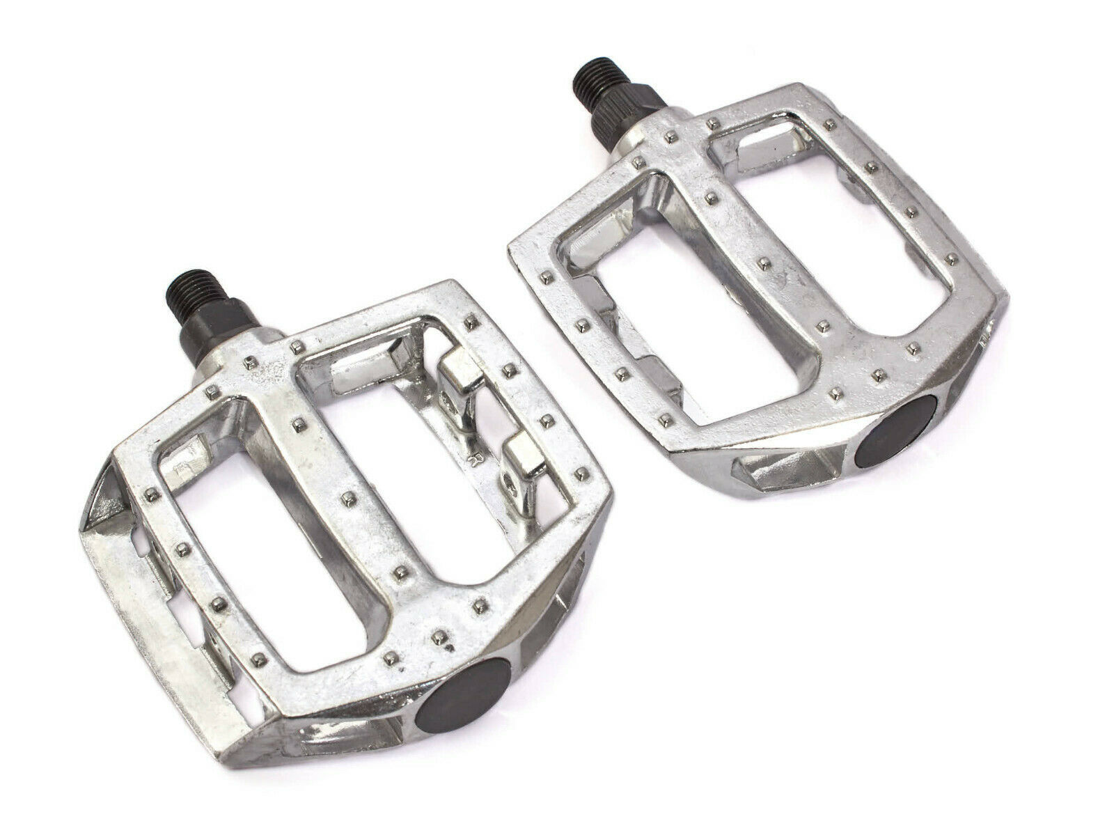 KHE Clatch BMX Pedals 7005 Aluminium Silver Chrome 1/2 " Inc
