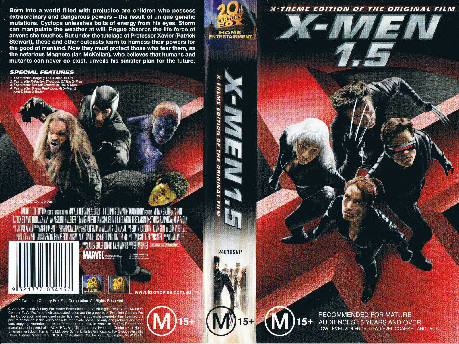 X-MEN 1.5 Patrick Stewart / Hugh Jackman VIDEO VHS Pal SirH70 X-MEN 1.5 Patrick Stewart / Hugh Jackman VIDEO VHS Pal SirH70