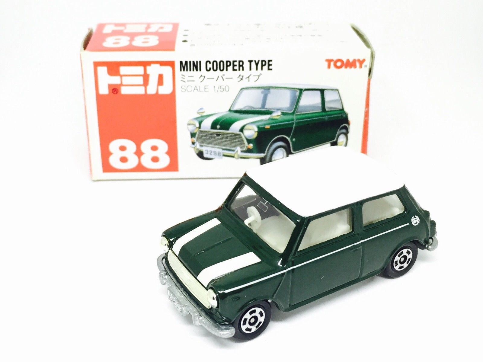 TOMY TOMICA NO 88 MINI COOPER TYPE CAR CLASSIC GREEN 1/50 TOMY TOMICA NO 88 MINI COOPER TYPE CAR CLASSIC GREEN 1/50