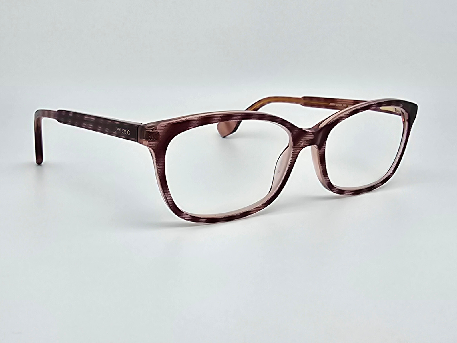 Jimmy Choo JC140 LX9 Striped Glitter Red Eyeglasses Frame w Jimmy Choo JC140 LX9 Striped Glitter Red Eyeglasses Frame w