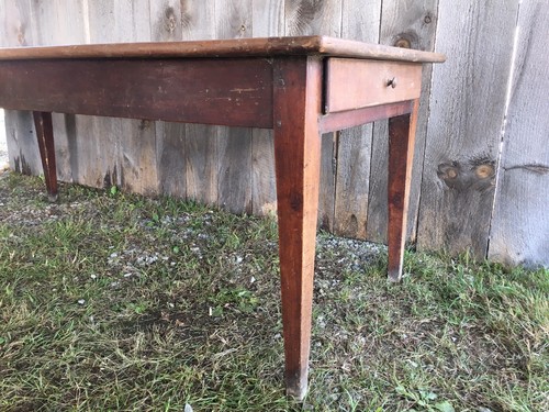 Large French 19th Century Cherry Farmhouse Table FREE DELIVERY if near VT USA